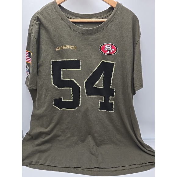 San Francisco 49ers #54 Fred Warner Football Jersey‎ 3XL Army Green